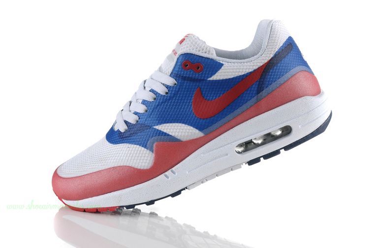Cheap Nike Air Max 87 Womens Shoes White Blue Red - Click Image to Close
